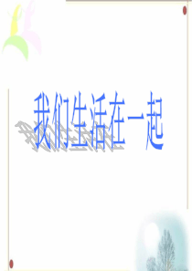 《我们生活在一起》课件1