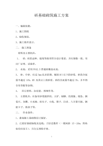 砖基础砌筑施工方案