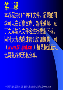 快速阅读方法,快速记忆方法讲座(教程),怎样提高记忆力02