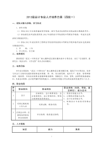 2012会计专业人才培养方案(四批一)