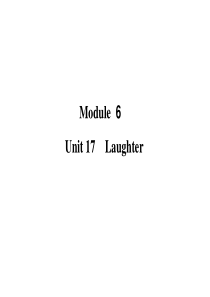 2012届高考英语一轮复习综合训练(课件)：Unit 17 Laughter(北师大版选修6)