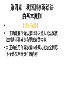 第四章  我国刑事诉讼的基本原则