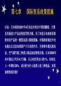 国际贸易政策措施