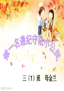 争做遵纪守法小公民三(1)班母金兰ppt.