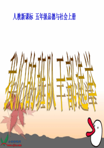 人教新课标品德与社会五年级上册《我们的班队干部选举》教学课件PPT版