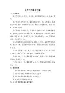 土方开挖专项施工方案设计