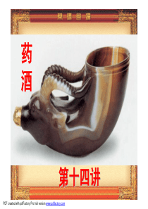 中医药膳学 第十四讲 药酒