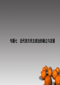 【创优导学案】2014高考历史一轮复习 专题七 近代西方民主政治的确立与发展课件 人民版必修1