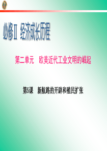 2013届新课标高中总复习(第1轮)(历史)第2单元第5课 新航路的开辟和殖民扩张