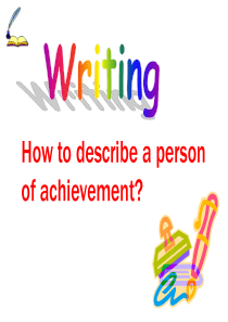 M4U1 writing(人物写作)--课件