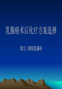 乳腺癌术后化疗方案的选择.ppt
