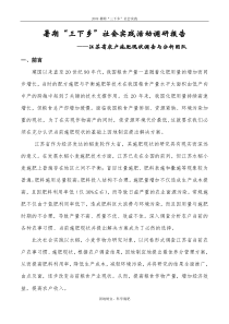 暑期“三下乡”社会实践活动调研报告