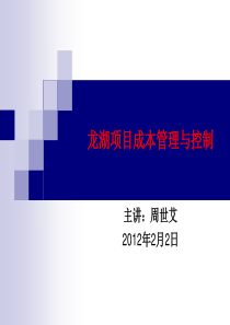 龙湖项目成本管理与控制()