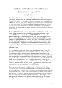 Globalization and China’s Economic and Financial D