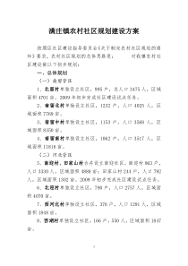 满庄镇农村社区规划建设方案