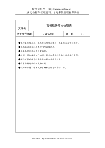 酒店餐饮业-西餐糕饼师岗位职责(doc)