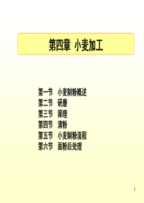 粮食加工学 第四章 小麦制粉