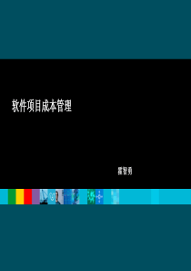 软件项目成本管理-培训文档