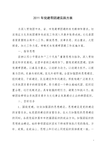 2011年xx系统党建带团建实施方案