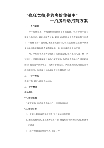 竞拍活动方案
