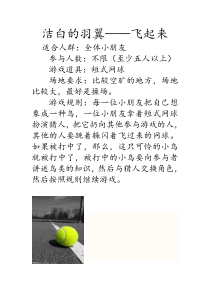 爱鸟护鸟游戏方案1