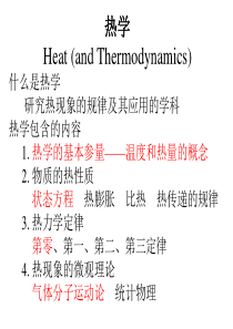 大物热学第一章 热力学系统的平衡态及平衡方程