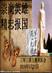 崇尚英雄精忠报国――主题班会