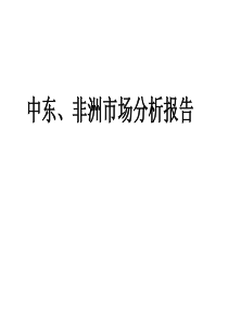 中东、非洲市场分析报告