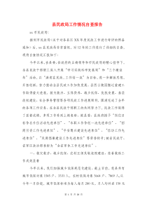 县民政局工作情况自查报告(精选多篇)