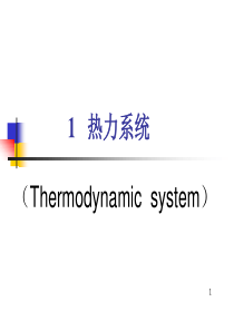 1 热力系统