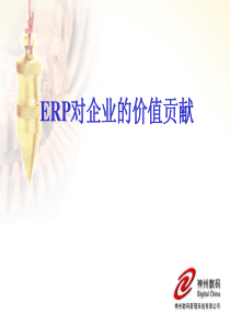 ERP对企业的价值贡献