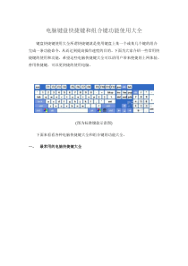 电脑键盘快捷键和组合键功能使用大全