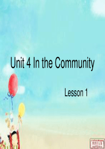 二年级上册英语 新起点Unit 4 In the Community
