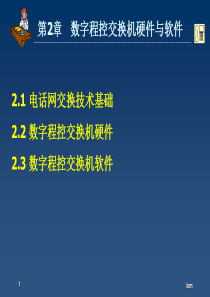 第2章 数字程控交换机硬件与软件(更新中)