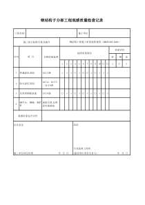 钢结构工程观感质量检查记录