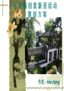 木渎镇创意新星活动策划方案