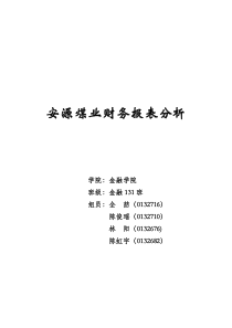 安源煤业财务报表分析