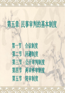 第五章 民事审判的基本制度