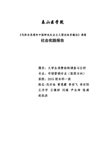毛概社会实践调查报告