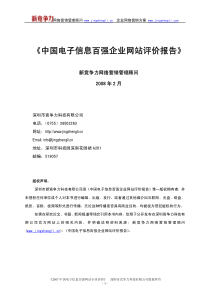 中国电子信息百强企业网站评价报告
