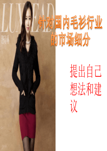 针对国内毛衫行业的市场分析