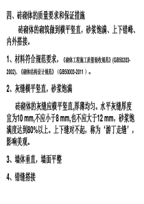 砖砌体的质量要求