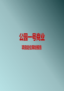 公园一号商业定位报告