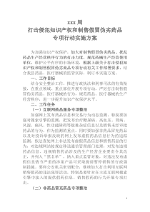 打击侵犯知识产权和制售假冒伪劣药品专项行动实施方案