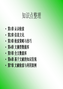 文献检索知识点