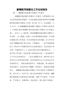 庸懒散浮拖整治工作总结报告