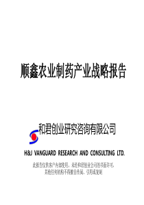 制药产业战略报告实例