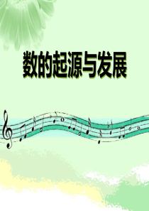 数的起源与发展