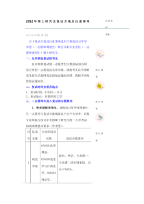 2012年首师硕士研究生复试方案及注意事项