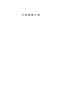 计划烧除文献综述